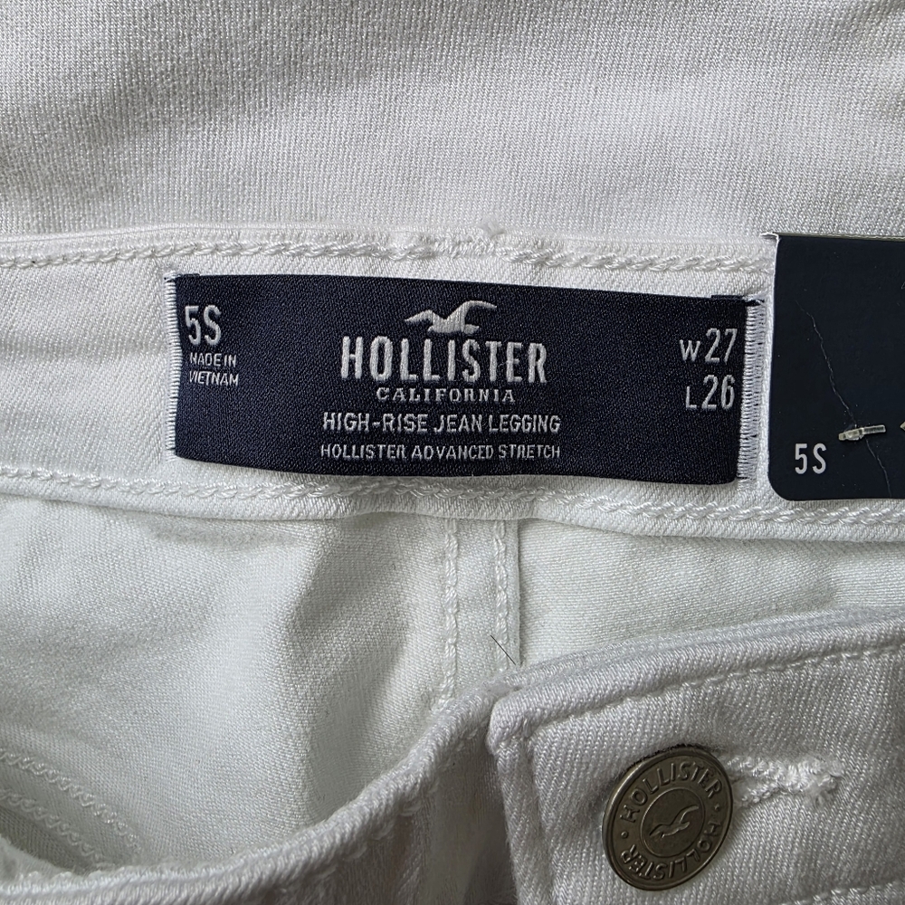 Hollister High Rise White Jegging Women's Size 5 Short NWT - Picture 7 of 9